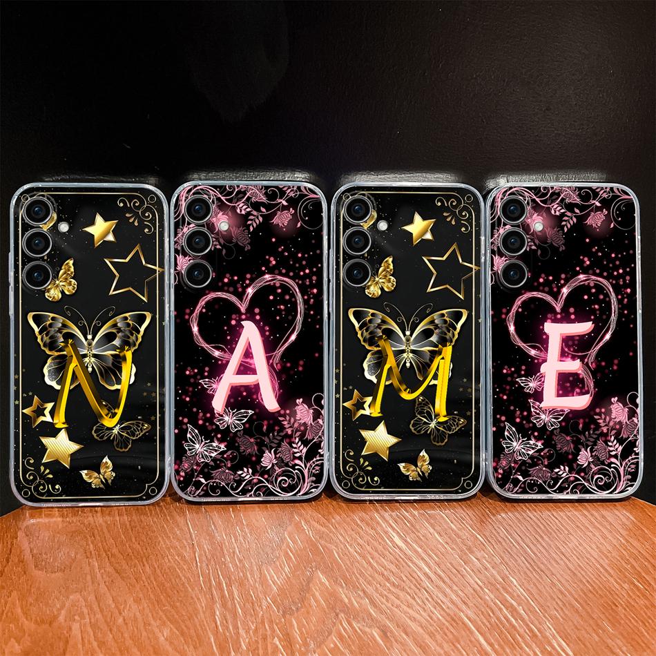 For Samsung Galaxy S25 Plus Ultra S25 Edge S25FE Phone Case Fashion Star Letters Lightweight Shell Soft TPU Clear Silicone Funda