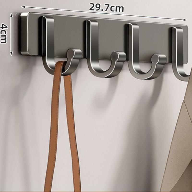 Modern Unique Aluminum Wall Mounted Coat Rack Hooks Eco-Friendly Detachable Design for Home and Hotel