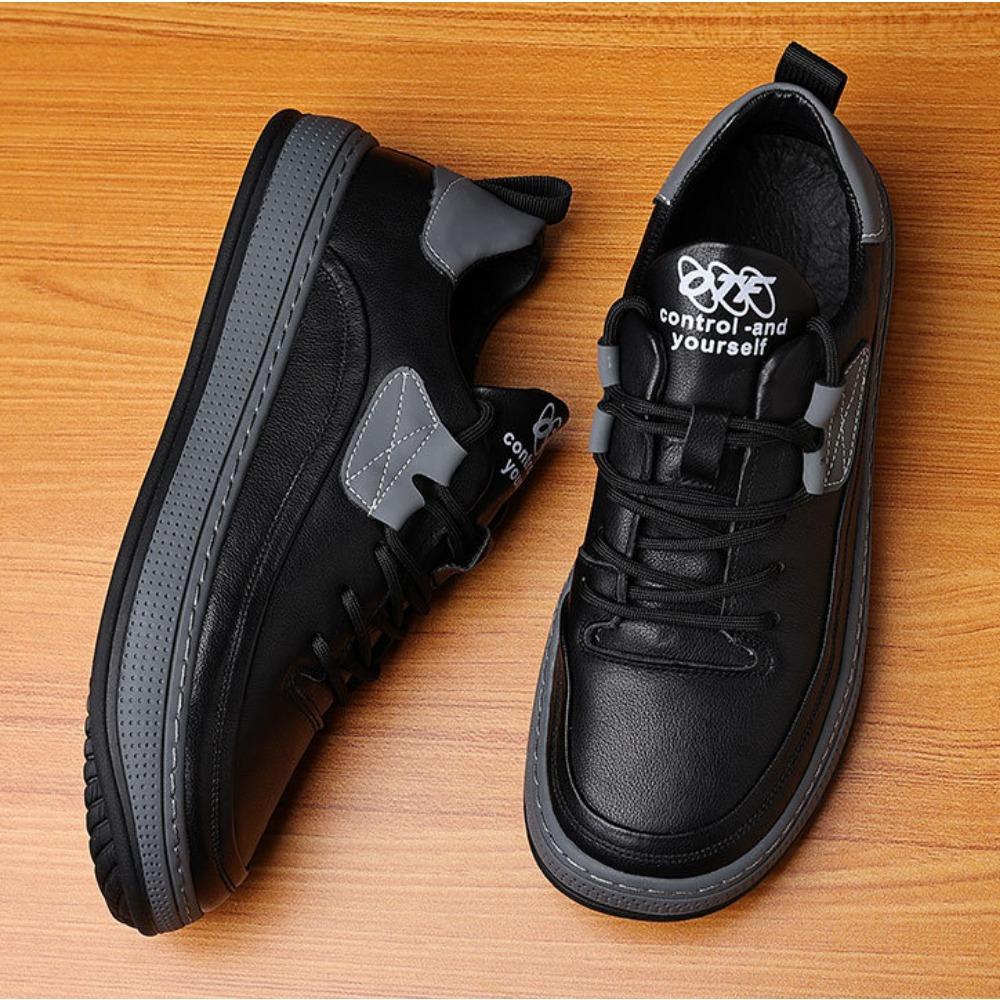 Fashion Sneakers Men's Autumn New Item Mens Leather Board Shoes Top Layer Cowhide Men Casual Shoes Man's Single Shoe Sneakers Trainers