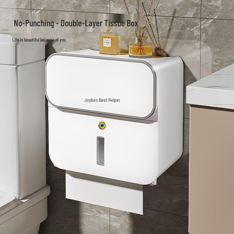 Selbstklebender schwarzer Papierhandtuchhalter aus Edelstahl – Ohne Nägel, ohne Bohren, zur Wandmontage