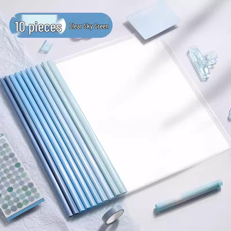 

A4A5 Transparent Tear Drop Lever Arch File Folder with Triangular Rod Clip for Students