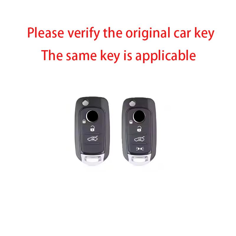 Zinc Alloy Flip Key Case Cover Shell For Fiat Tipo Toro Nuovo Freedom 500X Doblo Argo Grazie Protector Keyless Fob Accessories