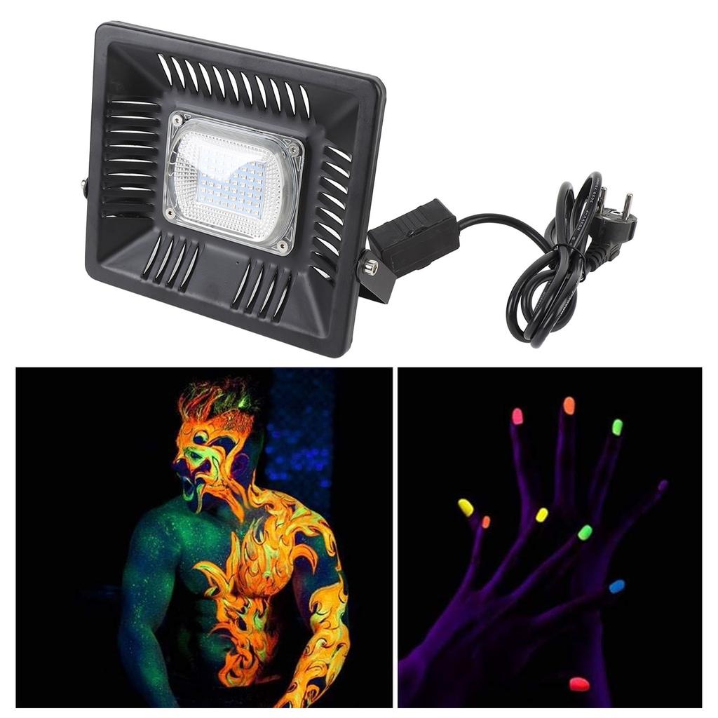 Violet LED Black Light Aluminum Alloy 50W 385 to 400nm IP65 Waterproofing Blacklight Flood Light for Party   Bar