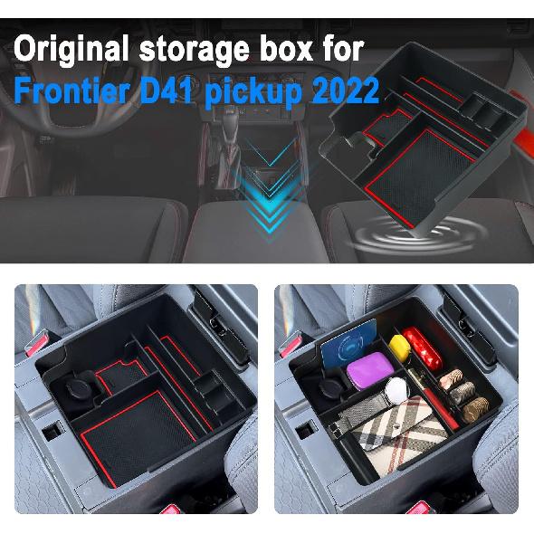 SHAOHAO For 2025 2026 Nissan Frontier Center Console Organizer Tray -2025 2026 Nissan Frontier (S/SV/Pro-X/Pro-4X/SL) Console Tray Frontier  2024