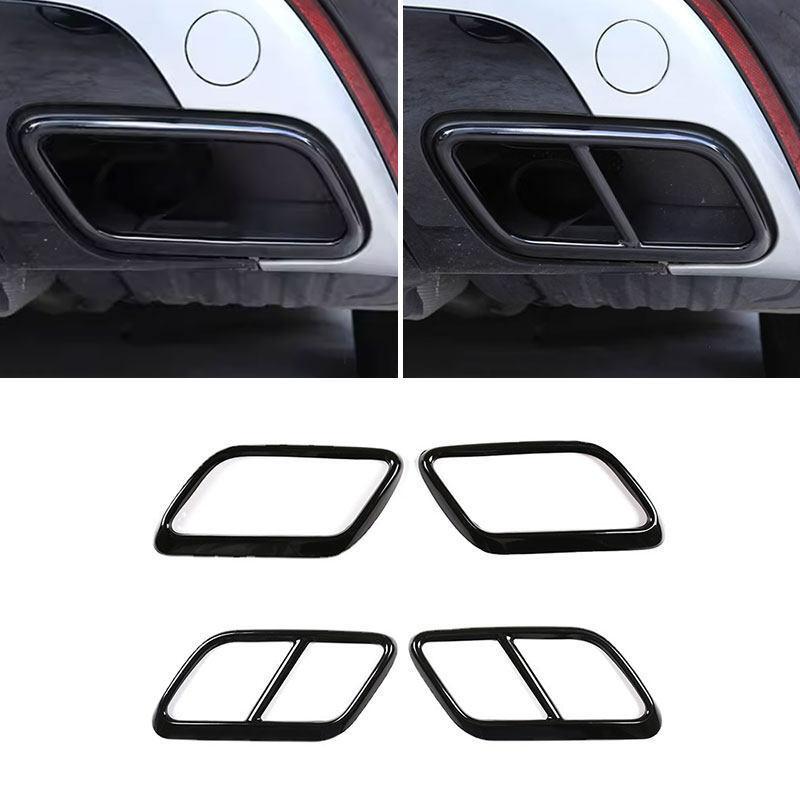 Car Rear Exhaust Muffler Tail Pipe Cover Trim For Land Rover Range Rover Velar 2017 2018    Stainless Accessories