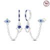 Authentic 925 Silver Infinite love Ear stud For Women Simple Puncture Earrings Fit Girl Birthday Evening Party