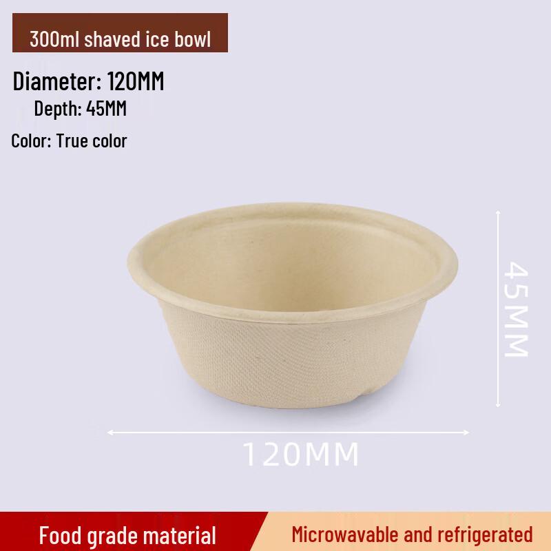 OLOEY Disposable Food-Grade Pulp Bowls