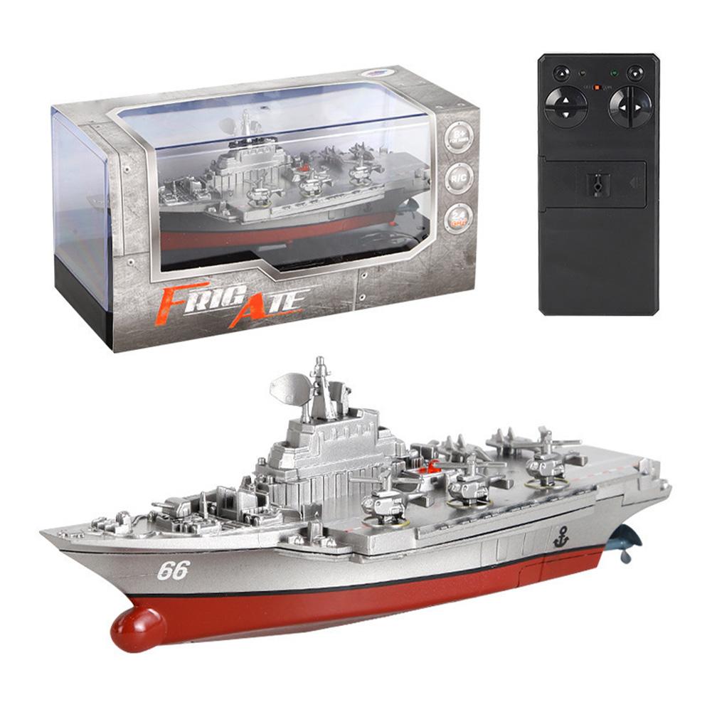 2.4Ghz RC Boat Remote Control Ship 10KM/H High Speed Mini Aircraft Carrier Frigate Model Gifts For Kids