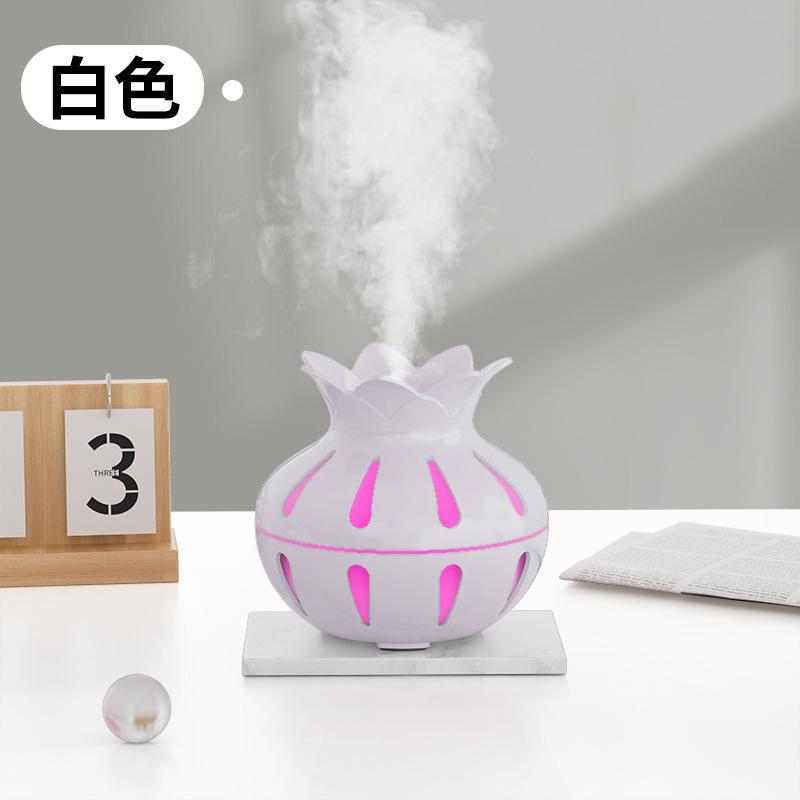 Lotus Hollow Humidifier, Colorful Night Light Aromatherapy Machine, Atomizer, USB Home Desktop Humidifier, Water Replenishing De