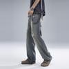 Ripped Jeans Men's Spring New Retro Casual Trousers American High Street Loose Straight Pants