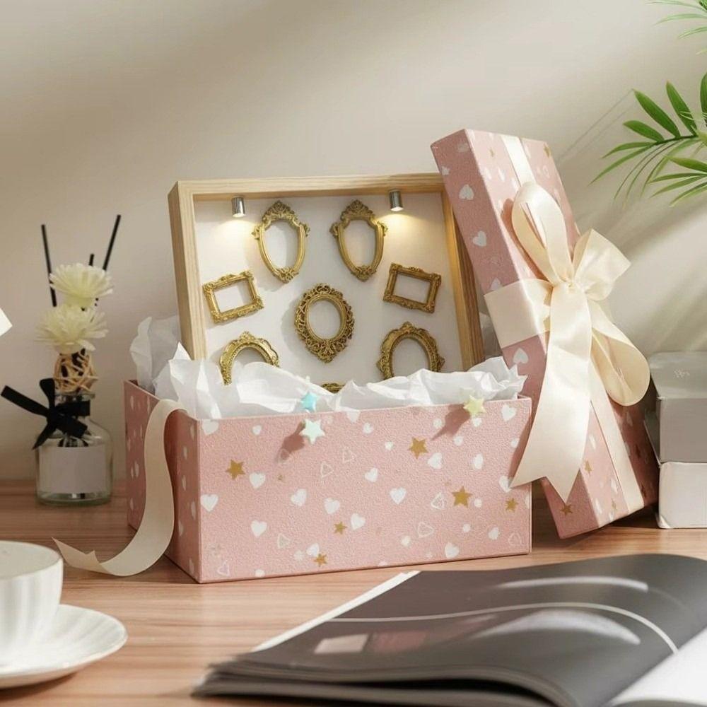 Romantic Mini Museum Silhouette Box DIY Miniature Photo Frame  for Anniversary Wedding Gift