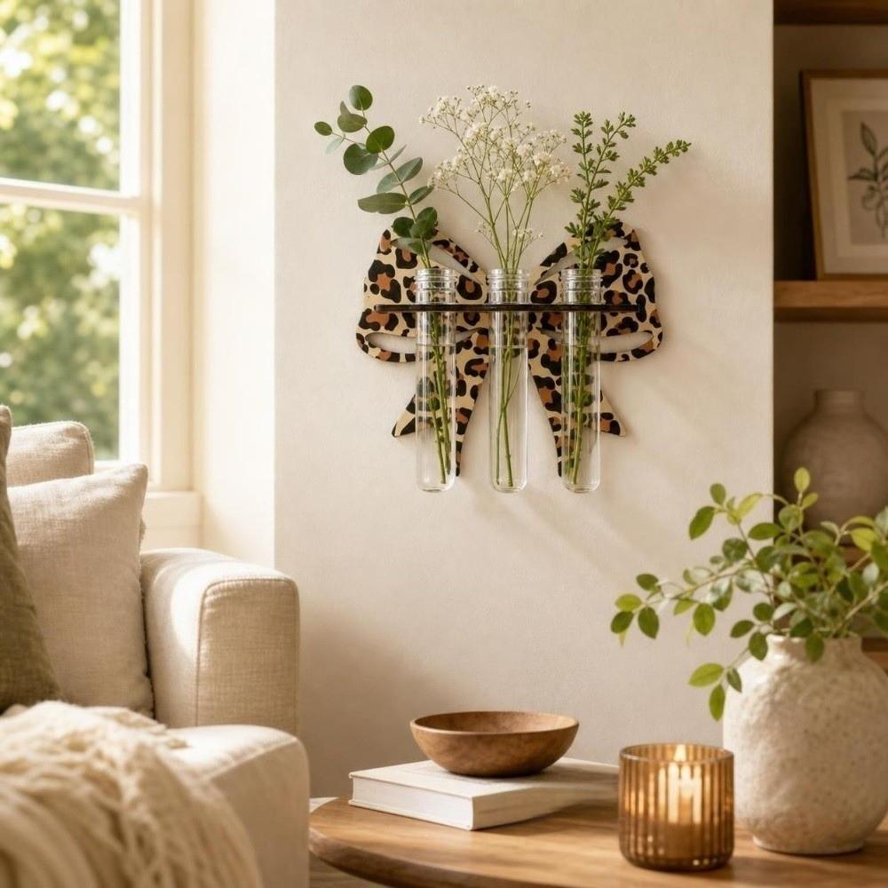 Vase Wall Mounted Planter Wooden Flower Pot Flower Holder Wall Decoration Living Room