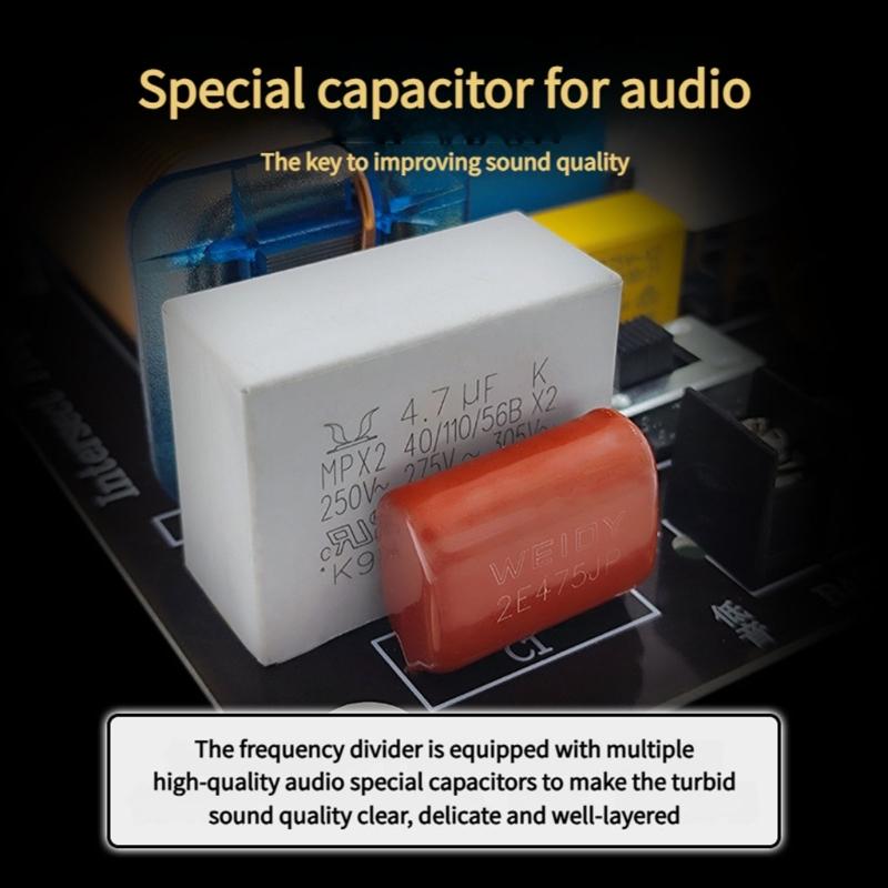 Professional 3 Way Sound Crossovers Featuring High Temperatures Inductors 90° Alignment And 4 Customizable Sound Mode For Enhanceds Speaker
