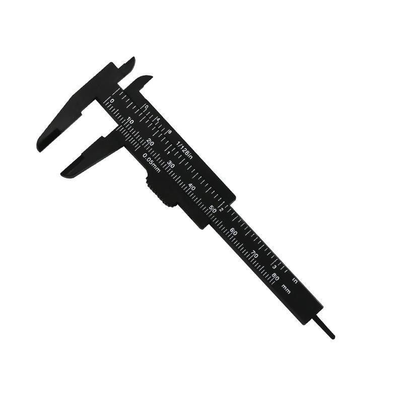 

Japanese mini vernier caliper 0-70mm plastic precision caliper 0.05mm metric measuring tool portable чёрный
