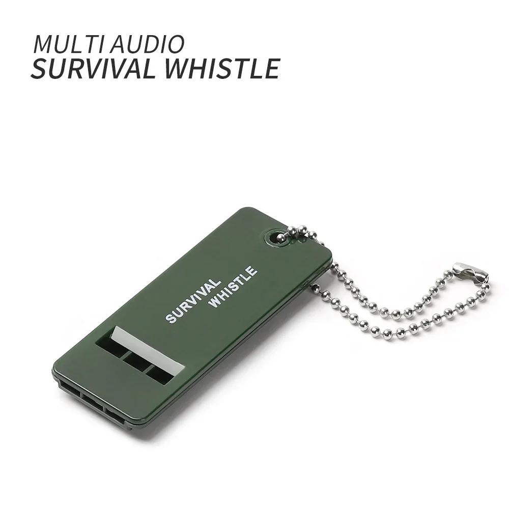 

1PC High Decibel Survival Whistle Portable Outdoor Multiple Audio Whistle Camping Emergency Hiking Accessories Tactical Tools зелений