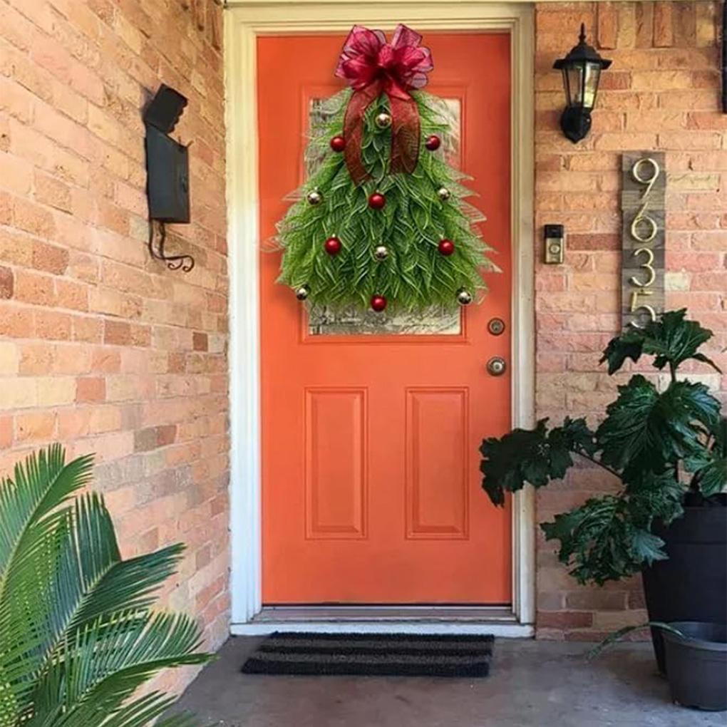 40cm Christmas tree door ornaments Christmas Wreath Door Hanging Decoration for Wall Front Door Window