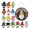 Wood Sign Decor 1 Set Interchangeable Wooden Welcome with Seasonal Hat Accessories Gnome Wall Hanging Highland Cow Front Door Home Office