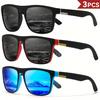 1-4PCS Men Classical Square Polarized Sports Sunglasses Lightweight PC Frame UV400 for Driving Fishing Cycling Unisex Durability