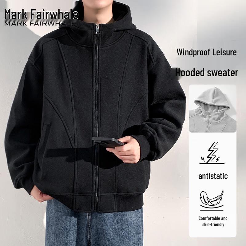 

Mark Fairwhale Men s Heavyweight Hooded Cardigan Sweatshirt 3XL