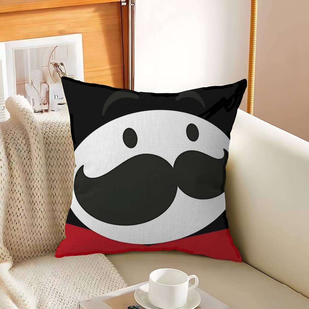 Classic Snack LOGO P-Pringles Pillow Covers Cartoon Sofa Decorative Home Double-sided Printing Short Plush Cute Cushion Cover