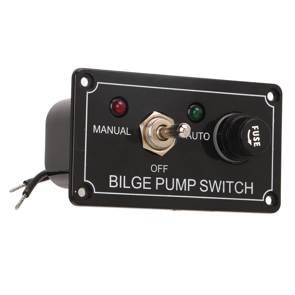 3 Way Bilge Pump Switch Rocker Toggle Switch Panel Marine Manual Off Auto Switch Panel