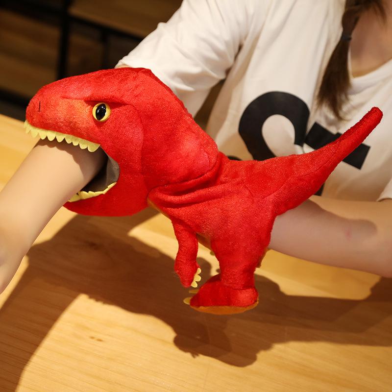 Simulation Dinosaur Hand Puppet Animal Gloves Toy Parent-Child Game Plush Doll Children'S Tyrannosaurus Rex Puppet Show