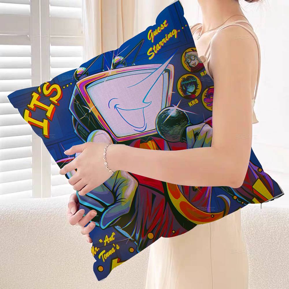 Cartoon Game Deltarune Tenna Meme Cushion Cover Polyester Sofa Cushions Decorative Throw Pillows Home Decoration Pillowcover