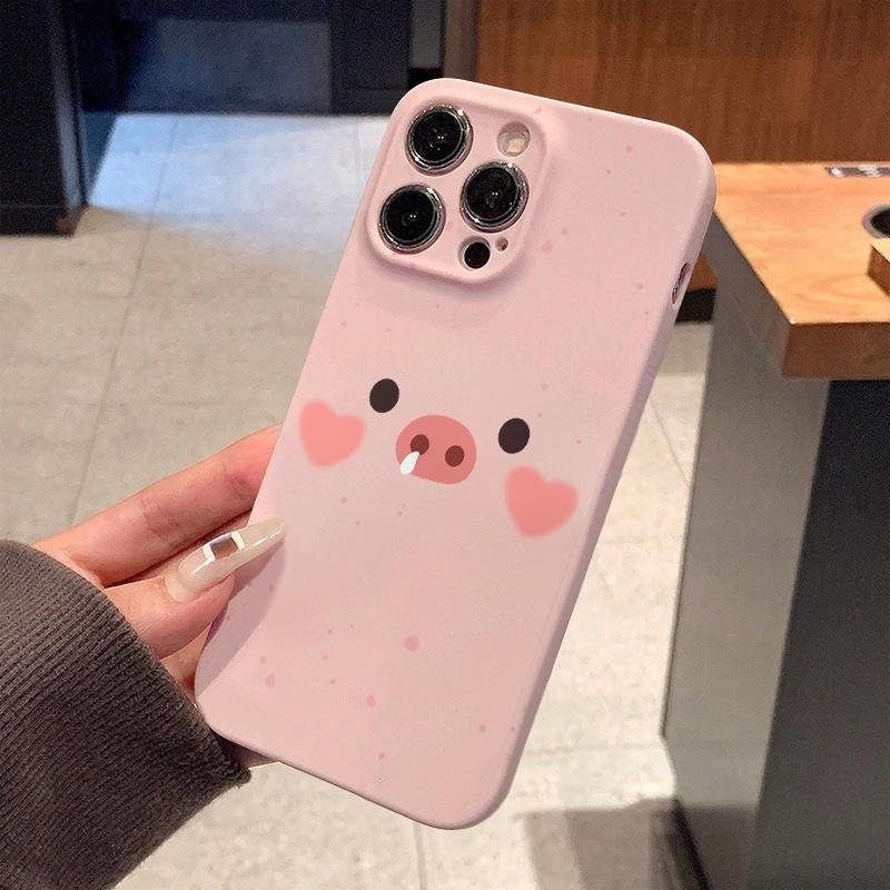 Pink Piggy Anti Drop Phone Case for iPhone 17 16 15 14 13 12 11 Pro/Max/Plus Anti Drop and Anti Shock Back Cover