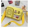 Japanese Soft Girl Canvas Crossbody Bag with Embroidered Bear - Vintage Style Student Bag