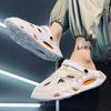 Herren Farbpassende Indoor- und Outdoor-Strandschuhe Übergröße Lochschuhe Sommer Fahr-Plateausandalen
