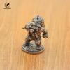 Vintage White Brass Miniature Dwarf Warrior Statue Desktop Board Game Warrior Model Toy Boys Desk Decorative Ornament Craft Gift