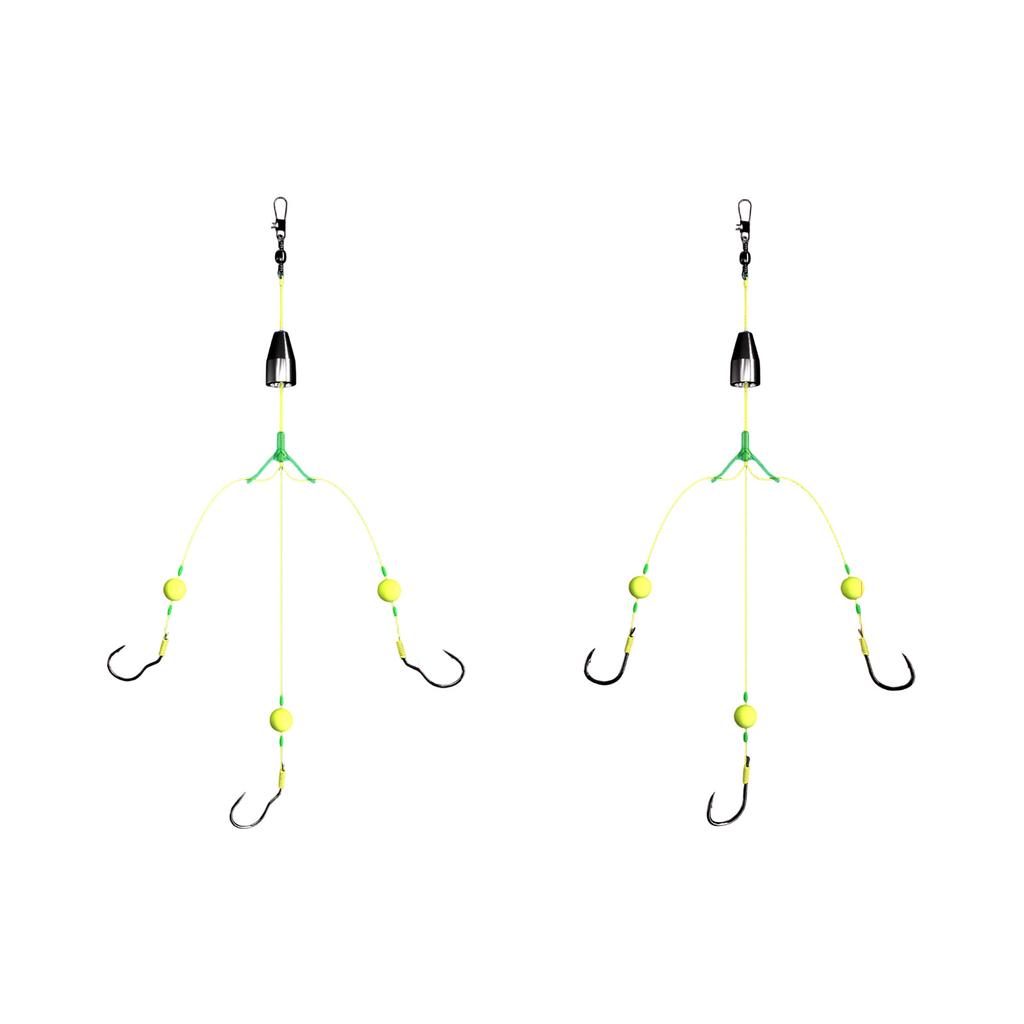Carp Fishing Hook Ready Make 3 Way Swivels Connectors Triple Hook Fishing Hair Rigs Fishing Accessories Suspension Hook