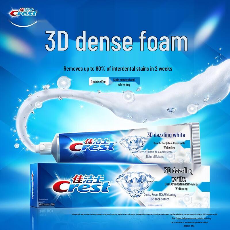 Crest 3D White Dual Effect Whitening Toothpaste Value Pack