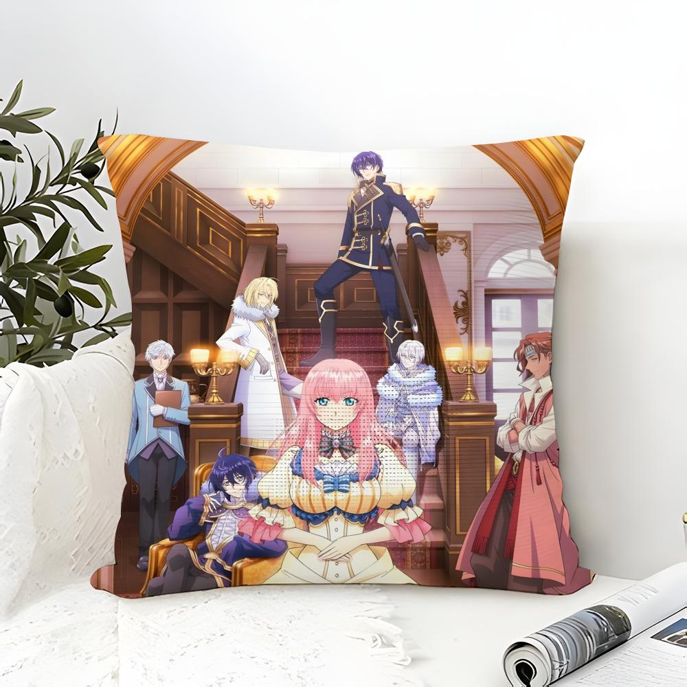 Pillow Case Cotton Linen Fabric Square Zipper Pillowcase Home Decorative Living Room Comic Light Novel 7-7Th Time Loop 4