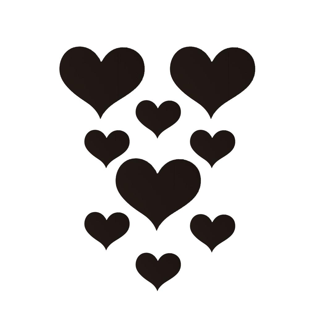 

10 шт./компл. Зеркальная наклейка в виде сердца любви, акриловые 3D зеркальные обои, съемные наклейки на стену для гостиной no2