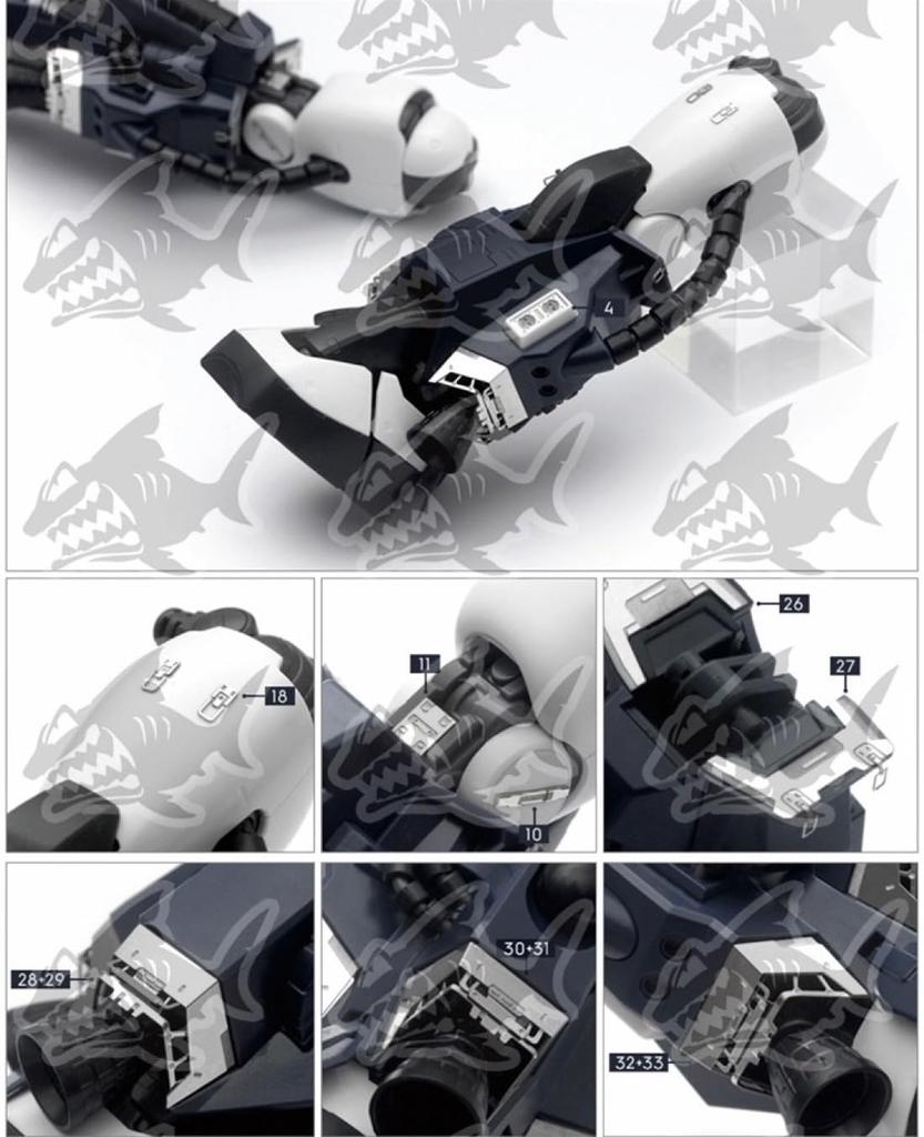 Stainless Steel Parts for and MGSD Modifications Shin Zaku Black Zaku High-Quality Detail-Up HG, RG, MG, PG, MGEX, (for MS-06R-1/1A/R-2 Matsunaga's