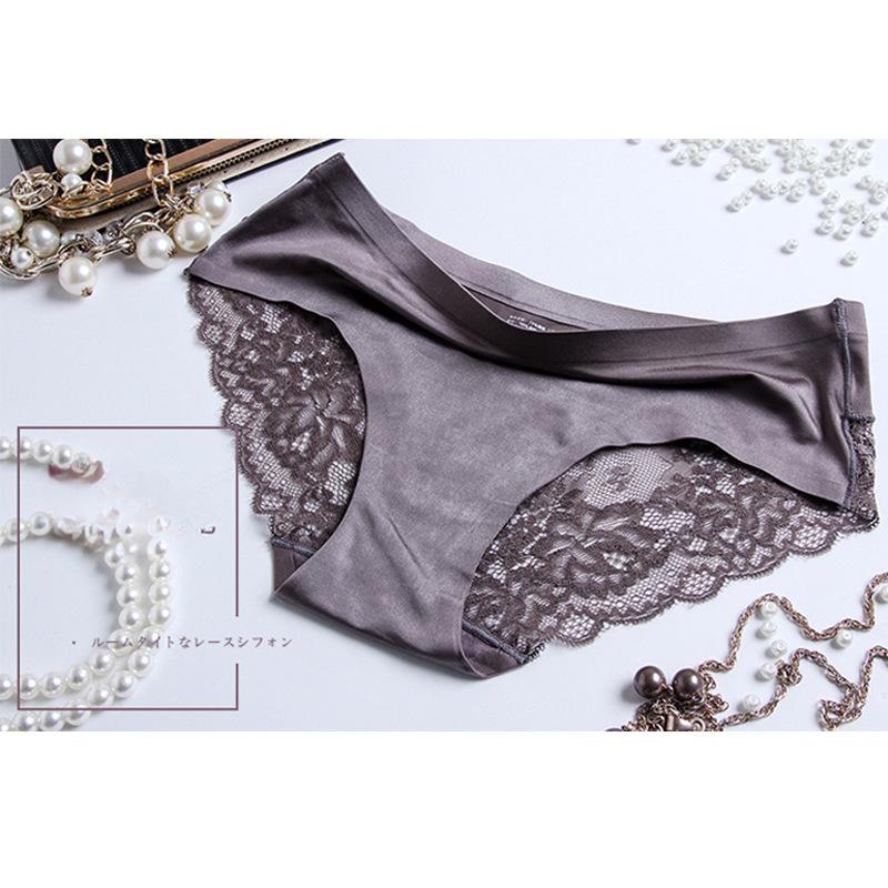 

Нижнее белье женское бесшовное кружевное чистое хлопковое промежностное приятное для кожи большого размера сексуальное дышащее ультратонкое 2XL кофейный