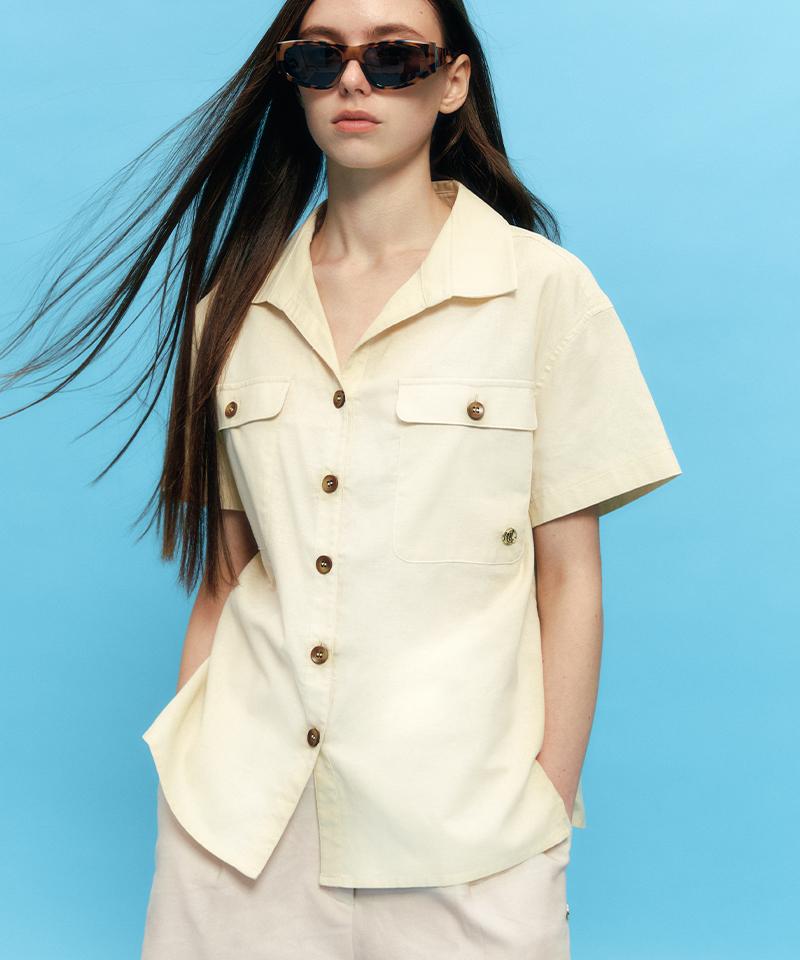 MARIE CLAIRE Linen Regular Fit Short Sleeve Shirt (Mafbsh02Mle)