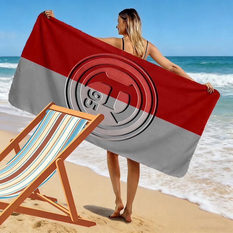 Frankfurt Fußball Druck Strandtuch, Großes Weiches Schnelltrocknendes Handtuch für Strand Camping Schwimmen
