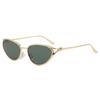 Trendy fashion flat glasses marine sunshade sunglasses small frame round face square face metal full frame glasses