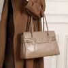 Simple First Layer Cowhide Leather Large Capacity Bag Commuter Retro Handbag Fashion Shoulder Underarm Tote Bag