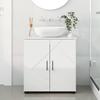 Bathroom Cabinet with Storage Glossy White 61 X 35 X 64 Cm