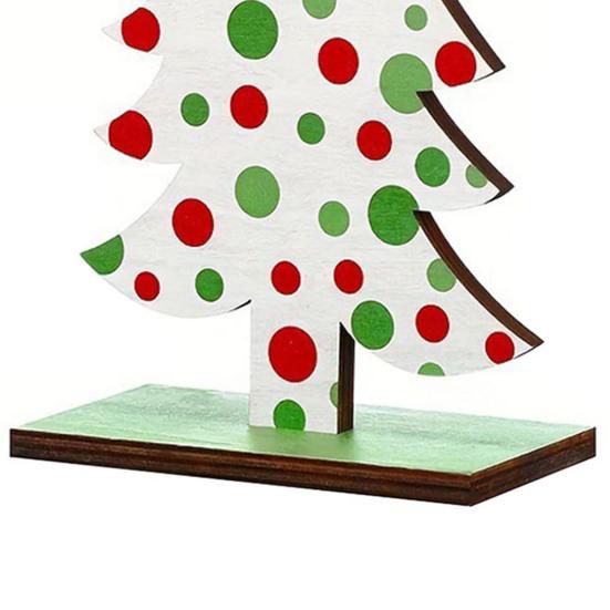 3Pcs/Set Wooden Mini Christmas Tree Ornament Rustic Xmas Tree Table Sign Home Office Holiday Party Desktop Decoration Ornament