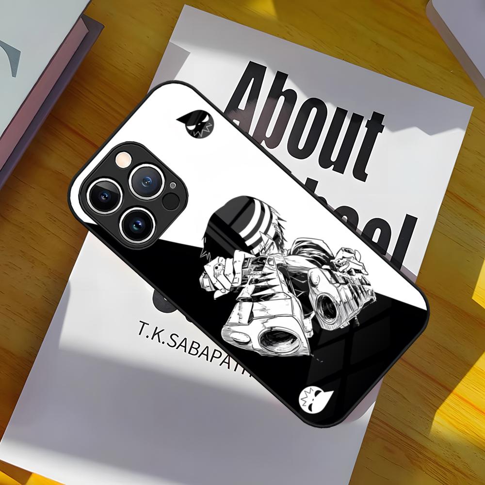 S-Soul Eater Phone Case Glass Cover For IPhone 17 15 Pro Max 14 Pro 16 12 11 13 Mini X XR XS 8 7 Plus SE