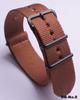 Black Nylon & Canvas Watch Strap with Vacuum-Plated Buckle