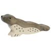 Figurine - Holztiger - Seal, Head High - Beige, Black and Brown - Mixed - 3 Years and Over