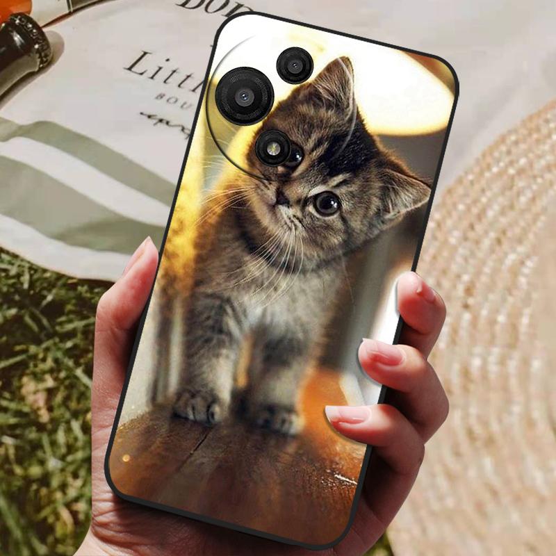 Covers For TCL 60 SE NxtPaper 5G Soft Case Cute Cat Print Silicone Cover for TCL 60SE NxtPaper 5G Case Full Protective Fundas