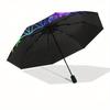 Chakra Balance Mandala Wall Art: Vibrant Energy Healing DesignUmbrella, Portable 3-Fold Compact Umbrella,Christmas Gift ES445