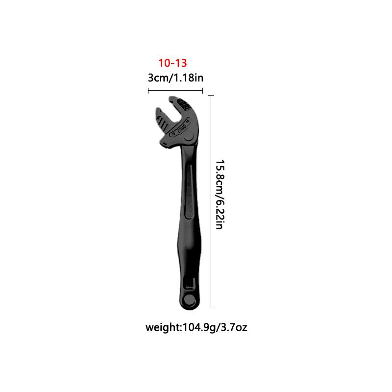 Black Industrial-grade Crab Claw Quick-adjustment  Serrated Claw  Chrome-molybdenum Steel Crab Claw Wrench