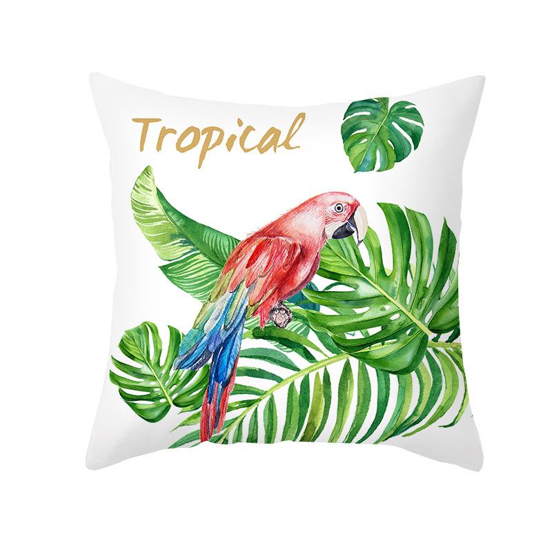 Ins Summer Green Plant Pillow Cover New Watercolor Pineapple Sofa Cushion Cover Home Supplies Pillow